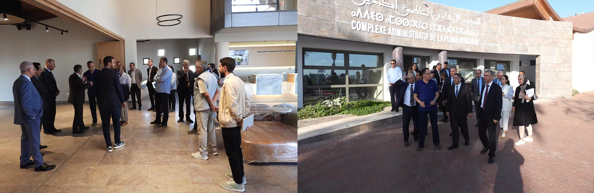 Monsieur le Wali de la région Souss Massa, effectue une visite au centre d’information touristique et complexe administratif de la plage d’Agadir