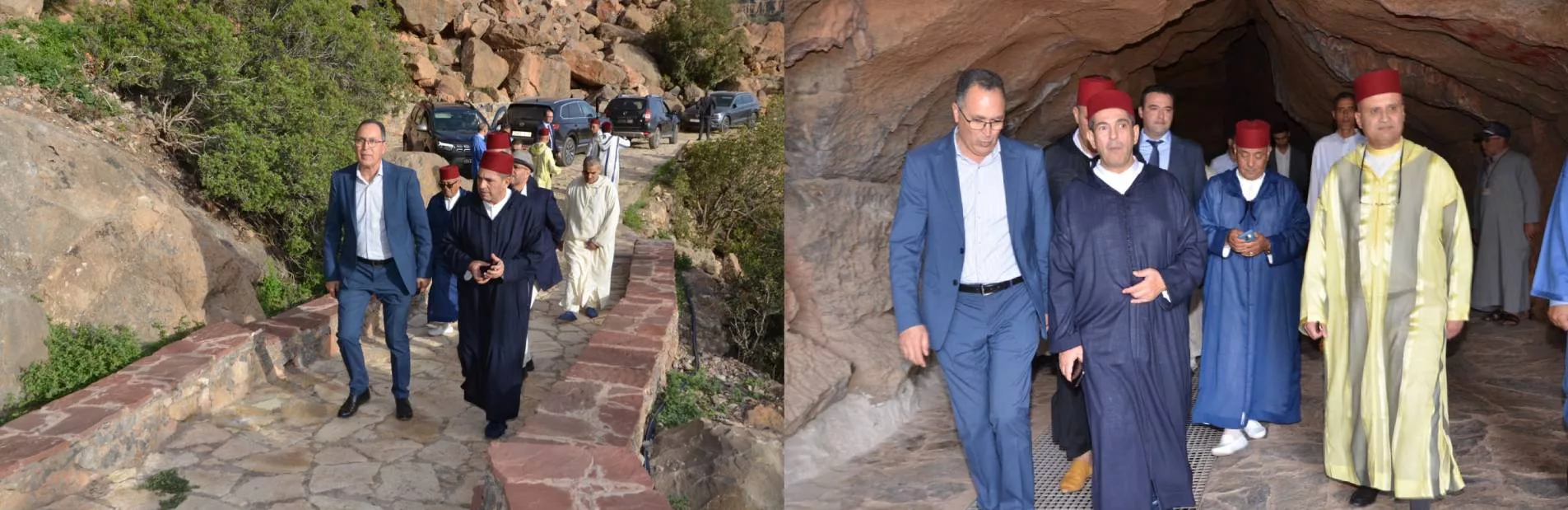 Monsieur le Wali de la région Souss Massa, effectue une visite à la grotte Wintimedouine dans la commune d’Admine